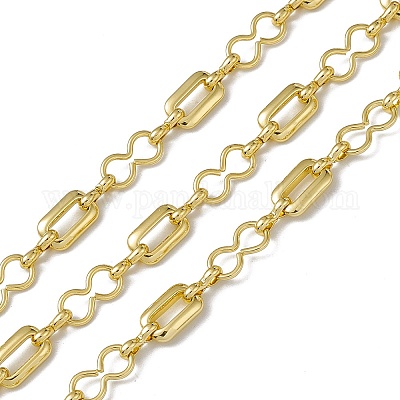 Brass Rectangle & Infinity Link Chains&nbsp;CHC-P010-18G-1