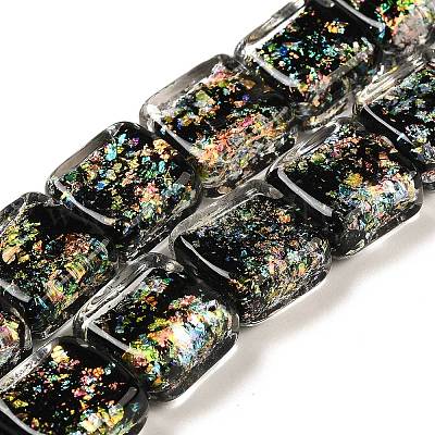 Handmade Dichroic Foil Glass Beads Strands&nbsp;DICH-U001-07H-1