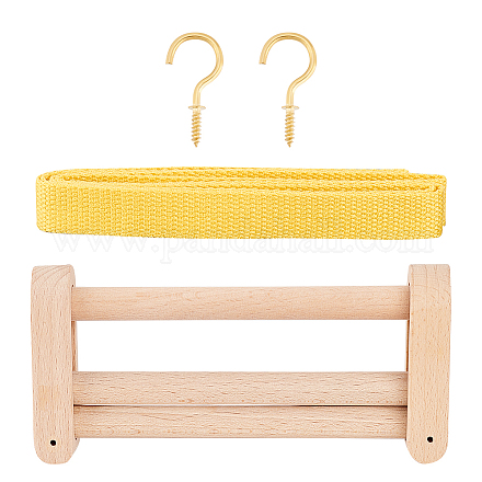 Wooden Webbing Retainer Knitting Tool TOOL-WH0051-80-1