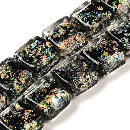Handmade Dichroic Foil Glass Beads Strands DICH-U001-07H-1
