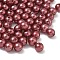 Imitation Pearl Acrylic Beads, Dyed, Round, Indian Red, 8x7.5mm, Hole: 2mm, about 1900pcs/pound
