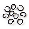 Spray Painted Iron Open Jump Rings, Round, Black, 17 Gauge, 8~8.5x1.2mm, Inner Diameter: 5~6mm
