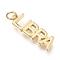 Brass Pendants, with Jump Rings, Cadmium Free & Lead Free, Long-Lasting Plated, Constellation/Zodiac Sign, Word, Libra, 23.5x7.5x2mm, Hole: 3.5mm