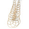 Alloy Hoop Earrings Sets, Golden, 25~50mm, 6pairs/set