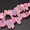 Electroplated Natural Quartz Crystal Beads Strands, Nuggets, Tusk Shape, AB Color, Dyed, 7~15x18~60mm, Hole: 1mm, about 46pcs/strand, 16 inch
