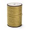 Round Waxed Polyester Thread String, Micro Macrame Cord, Twisted Cord, for Leather Sewing Stitching, Dark Goldenrod, 0.55mm, about 131.23 yards(120m)/roll