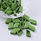 Spray Painted Alloy Multi-Strand Links, For Tile Elastic Bracelets Making, Rhombus, Lime Green, 14x8x4.8mm, Hole: 0.8mm