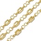 Brass Rectangle & Infinity Link Chains, with Spool, Unwelded, Long-Lasting Plated, Cadmium Free & Nickel Free & Lead Free, Real 18K Gold Plated, 12x7.5x2.5mm, 14x7x1mm, 9.5x4x2mm