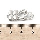 Brass Micro Pave Clear Cubic Zirconia Interlocking Clasps&nbsp;KK-U059-16P-3