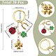 20Pcs Alloy Enamel Keychains&nbsp;KEYC-SC00054-2