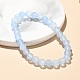 Natural & Dyed White Jade Bead Stretch Bracelets&nbsp;BJEW-K212-A-018-1