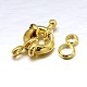 Brass Spring Ring Clasps&nbsp;KK-L082C-01G-2