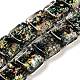 Handmade Dichroic Foil Glass Beads Strands&nbsp;DICH-U001-07H-1