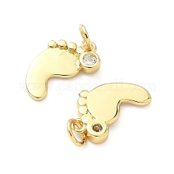 Brass Pave Cubic Zirconia Pendants&nbsp;KK-Z120-51G