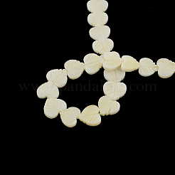Heart Natural Sea Shell Beads Strands&nbsp;X-SSHEL-F290-07