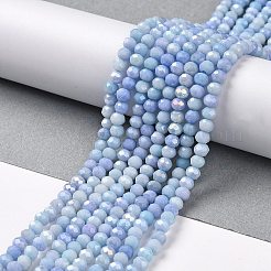 Faceted Electroplated Glass Beads Strands&nbsp;X-GLAA-C023-02-C16