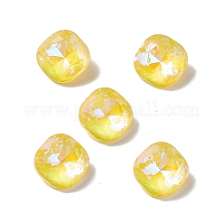 Mocha Fluorescent Style Electroplate K9 Glass Rhinestone Cabochons&nbsp;RGLA-J021-B-MI