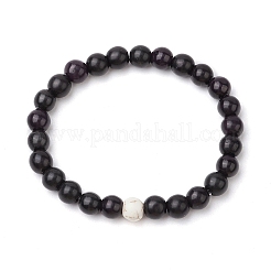 Synthetic Turquoise Beaded Stretch Bracelets for Women Men&nbsp;BJEW-JB11551-02