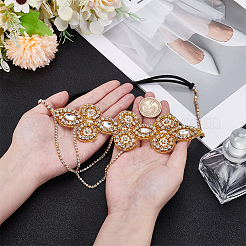 Glass Rhinestone HeadBands for Women&nbsp;OHAR-WH0021-74G