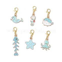 Alloy Enamel Pendant Decorations&nbsp;HJEW-JM03296