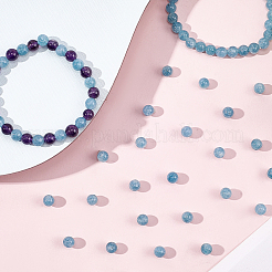 80Pcs Dyed Natural Quartz Round Beads&nbsp;G-SP0001-32