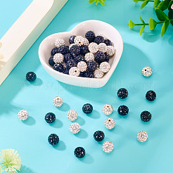 100Pcs 2 Colors Pave Disco Ball Beads&nbsp;RB-TA0001-28