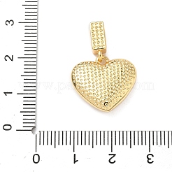 Brass Micro Pave Cubic Zirconia Pendants&nbsp;KK-D426-23B-G