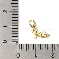 Brass Micro Pave Clear Cubic Zirconia Pendants&nbsp;KK-R162-016C-G