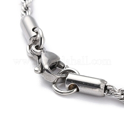 Non-Tarnish 304 Stainless Steel Rope Chain Necklaces&nbsp;NJEW-I245-01A-P
