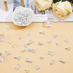 80Pcs 4 Styles Polyester Garment Hook and Eye&nbsp;FIND-DC0005-58