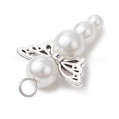 Pearlized Glass Pearl Bead Pendants&nbsp;PALLOY-JF03203-06