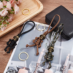 3Pcs 3 Colors Polypropylene Braided Corn Knot Keychain&nbsp;KEYC-HY0001-26