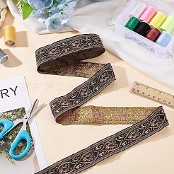 Ethnic Style Embroidery Polycotton Ribbons&nbsp;OCOR-WH0066-23A