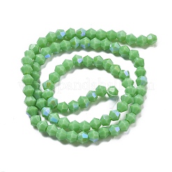 Opaque Solid Color Electroplate Glass Beads Strands&nbsp;EGLA-XCP0001-12A