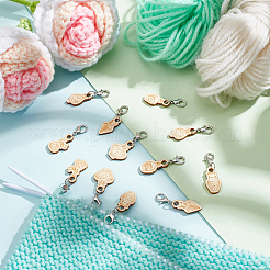 Wood Bottle Pendant Locking Stitch Markers&nbsp;HJEW-NB00120