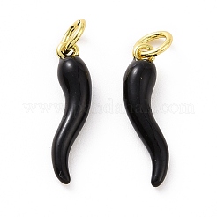 Rack Plating Brass Enamel Charms&nbsp;KK-C008-20G
