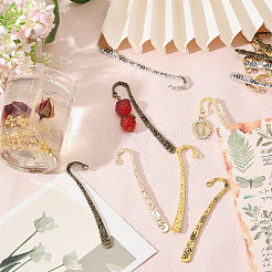 50Pcs 5 Colors Alloy Bookmarks Findings&nbsp;FIND-GL0002-29