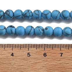 Synthetic Turquoise Beads Strands&nbsp;G-P387-01-6mm-01