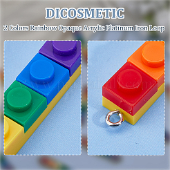 20Pcs 2 Colors Opaque Acrylic Pendants&nbsp;MACR-DC0001-24