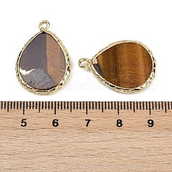 Natural Tiger Eye Pendants&nbsp;G-K347-08G-01