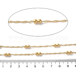304 Stainless Steel Chains with Beads&nbsp;CHS-F020-09G