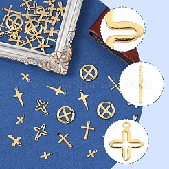 60Pcs 10 Styles 201 and 304 Stainless Steel Pendants&nbsp;STAS-FS0001-90