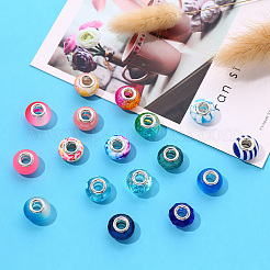 27Pcs 27 Style Acrylic & Resin & Polymer Clay Rhinestone European Beads&nbsp;FPDL-S015-05B