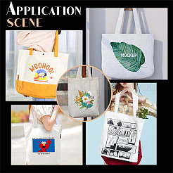 DIY Flower Pattern Tote Bag Embroidery Making Kit&nbsp;DIY-WH0349-21A