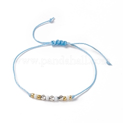 3Pcs 3 Style Plastic Braided Bead Bracelets Set&nbsp;BJEW-B065-10A