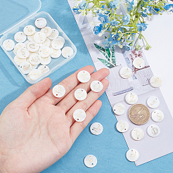 52Pcs 26 Style Natural Freshwater Shell Pendants&nbsp;SHEL-PH0001-21