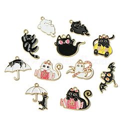 40Pcs 20 Styles Halloween Theme Zinc Alloy Enamel Pendants&nbsp;ENAM-CJ0006-67