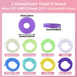8 Strands Imitation Jelly Handmade Polymer Clay Beads Strands&nbsp;CLAY-TA0001-47B