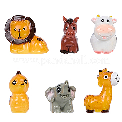 18Pcs 6 Styles Resin 3D Animal Ornaments&nbsp;AJEW-SP0002-15