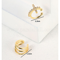 Real 18K Gold Plated Brass Cuff Earrings&nbsp;GM4836-1